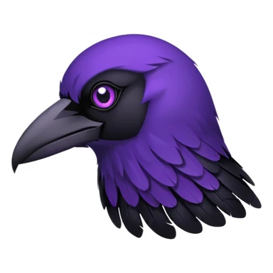 raven with purple eyes sticker