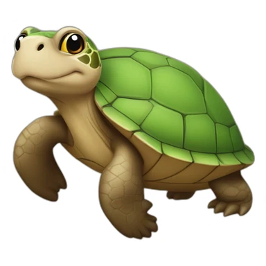 Tortue sur une loutre sticker