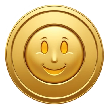 shiny gold coin sticker
