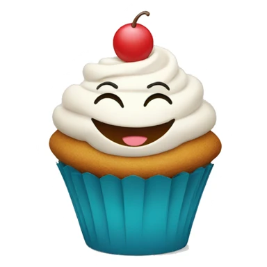 Cupcake smiling sticker