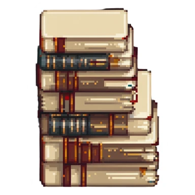 stack of books in beige tones sticker