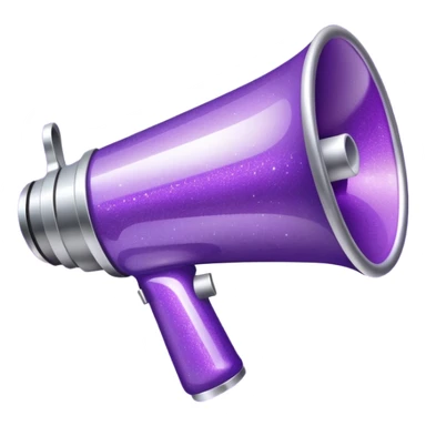 glitter purple and megaphone sticker