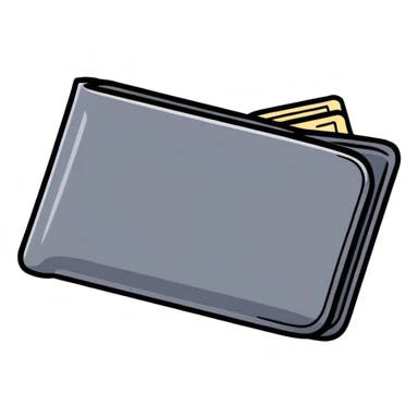 elegant black wallet sticker