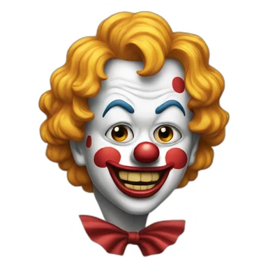 Tearing up clown sticker
