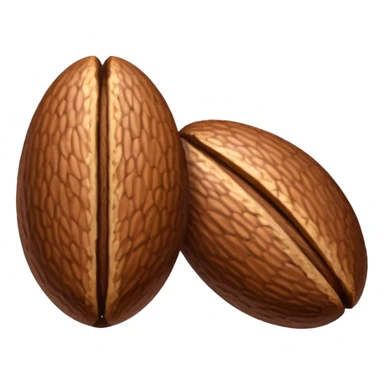 two brazil nut seeds sticker
