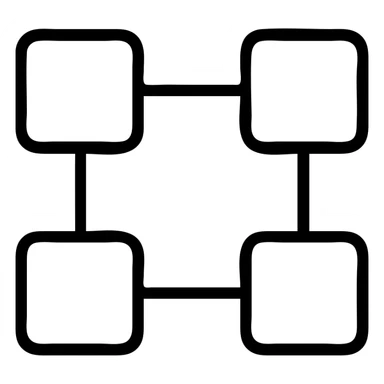 blockchain technology icon, abstract, interconnected blocks, digital feel sticker