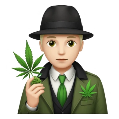 dealer white from gang with cannabis on hand styler gangster sticker