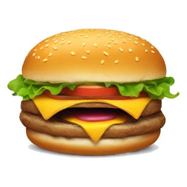 Burger with its tongue out sticker