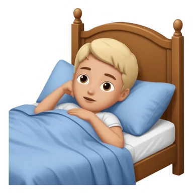 Laying in bed waiting sticker