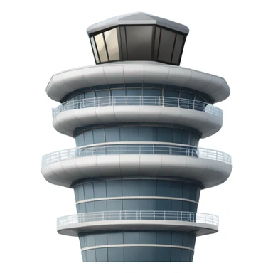 air traffic control tower, full size, modern, realistic sticker