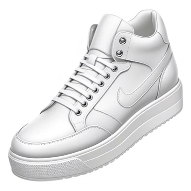 All White sneaker platform shoes sticker