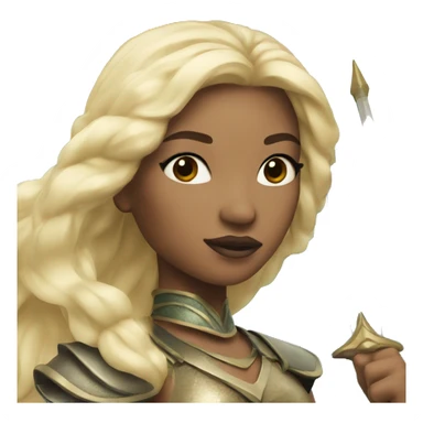 A warrior princess mermaid with blonde hair  sticker