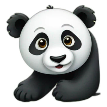 Panda in bamboo jungle sticker