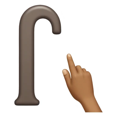 Somebody making the letter C with their hand sticker