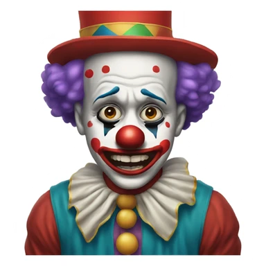 A crying clown sticker