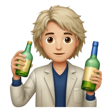 A person alcholic sticker