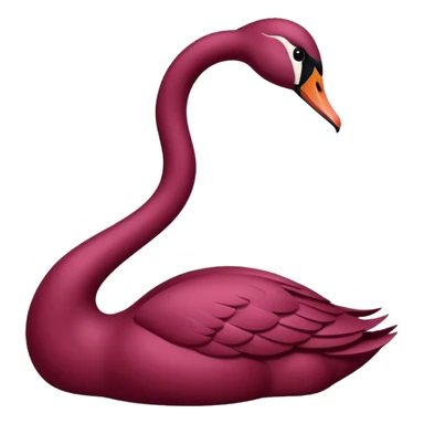 Maroon swan sticker