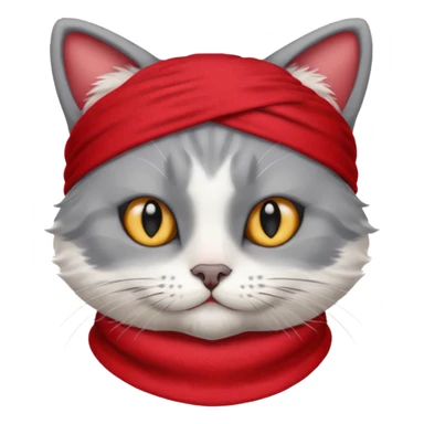 cat with wearing red bandana sticker