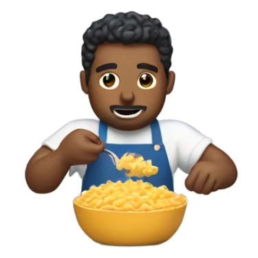 Man making Mac and cheese sticker