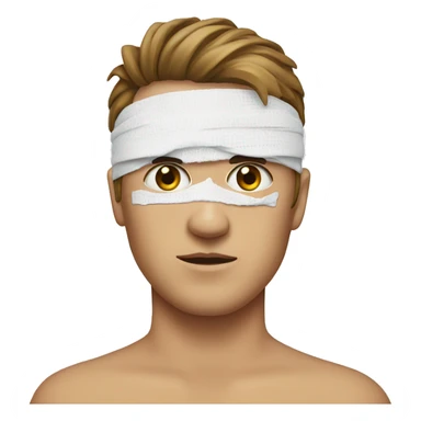 bandaged eye on face sticker