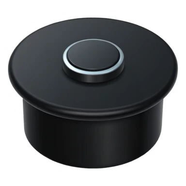 volume knob, straight on view sticker