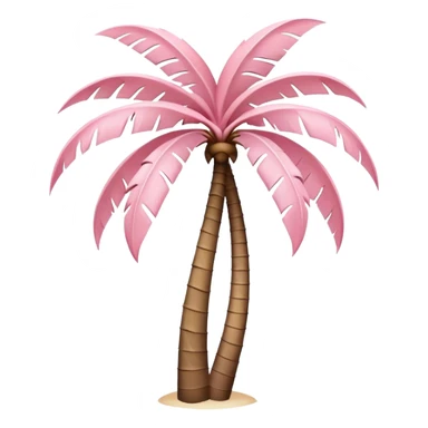 pastel pink round palm tree sticker