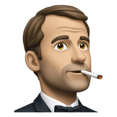 Macron who smoke sticker