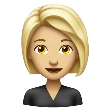 beautiful blonde woman psychologist sitting in chair sticker