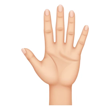 hand from the top with five fingers, make women hand sticker