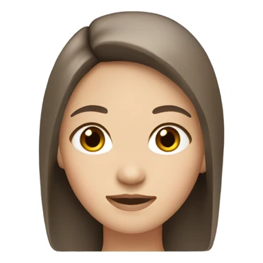 Half Asian half white girl brown hair sticker