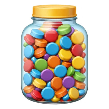 packaged candy jar sticker