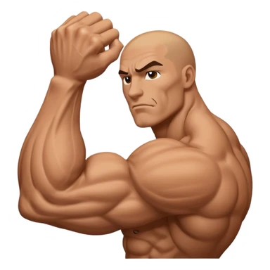 big muscular arm, fist to shoulder view sticker