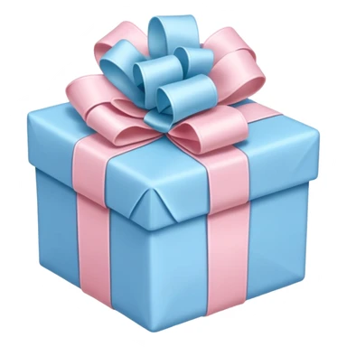 Baby blue and light pink present sticker