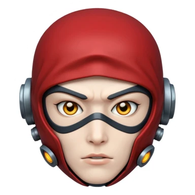 cyborg ninja face sticker