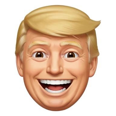 Trump laughing irronically sticker
