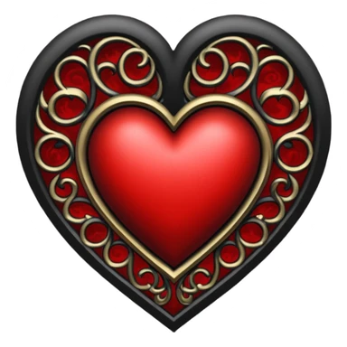 gothic heart with a dark veil sticker