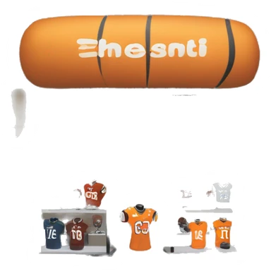 “Football store exterior with bold signage, large windows showcasing football gear, jerseys, and accessories, and a dynamic, athletic design reflecting the energy of the sport.” sticker