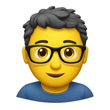 emoji amarillo con camiseta sticker