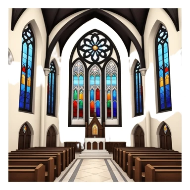 interior of a church sticker