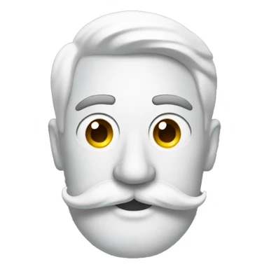 media space emoji  with big moustache  sticker