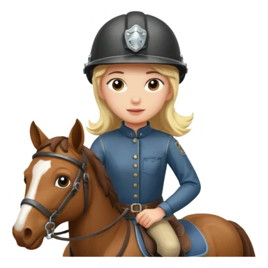 girl on horse sticker