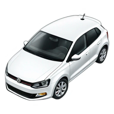 White Volkswagen Polo sticker