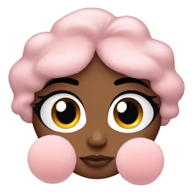 Powder with blush pink powder puff  sticker