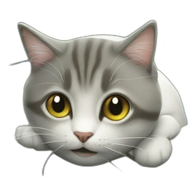 Un chat qui pêche  sticker