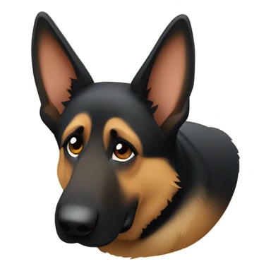 German shepherd curled up into a cinnamon roll sticker