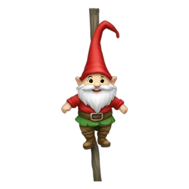 Gnome on dancing pole sticker