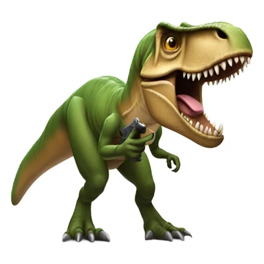 T. rex with gun sticker