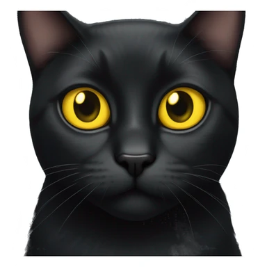 black cat with yellow eyes in war  sticker