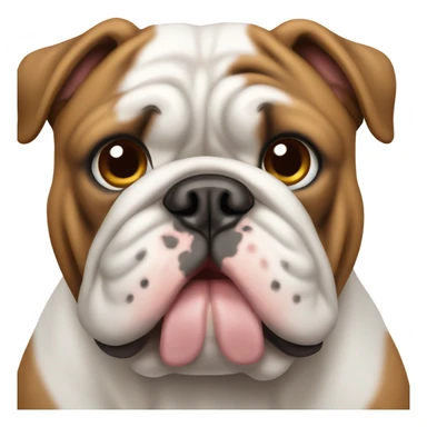 English bulldog brown and white  sticker