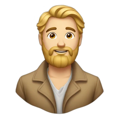 Belle blonde homme barbu sticker